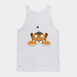 Tiger Daisy Flower Tank Top